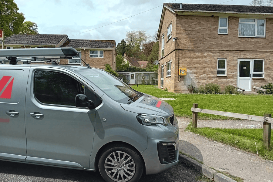 Wiltshire Council Defibrilator at Clays Orchard, Fovant